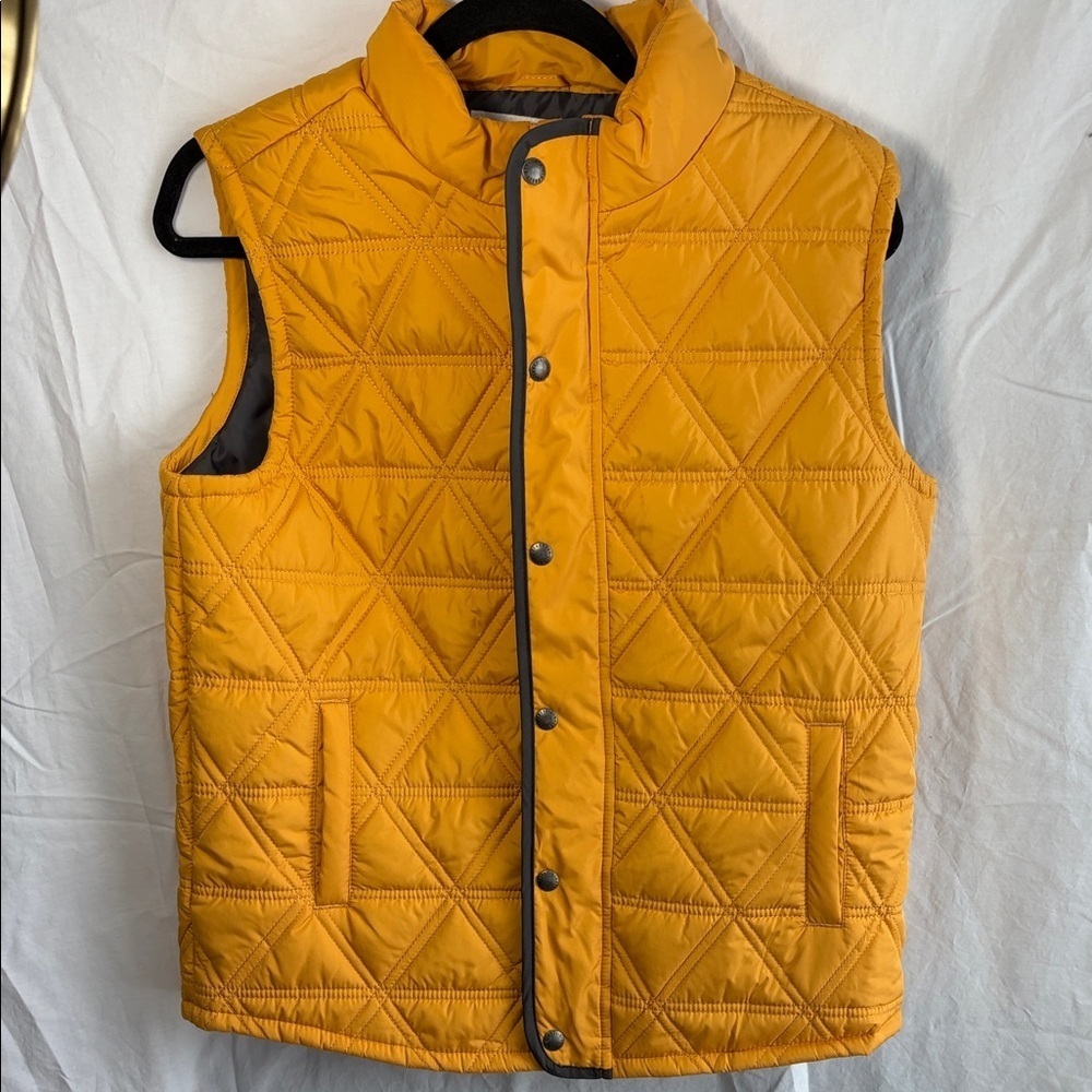 Gymboree Moto Boss Yellow Quilted Vest XL 14